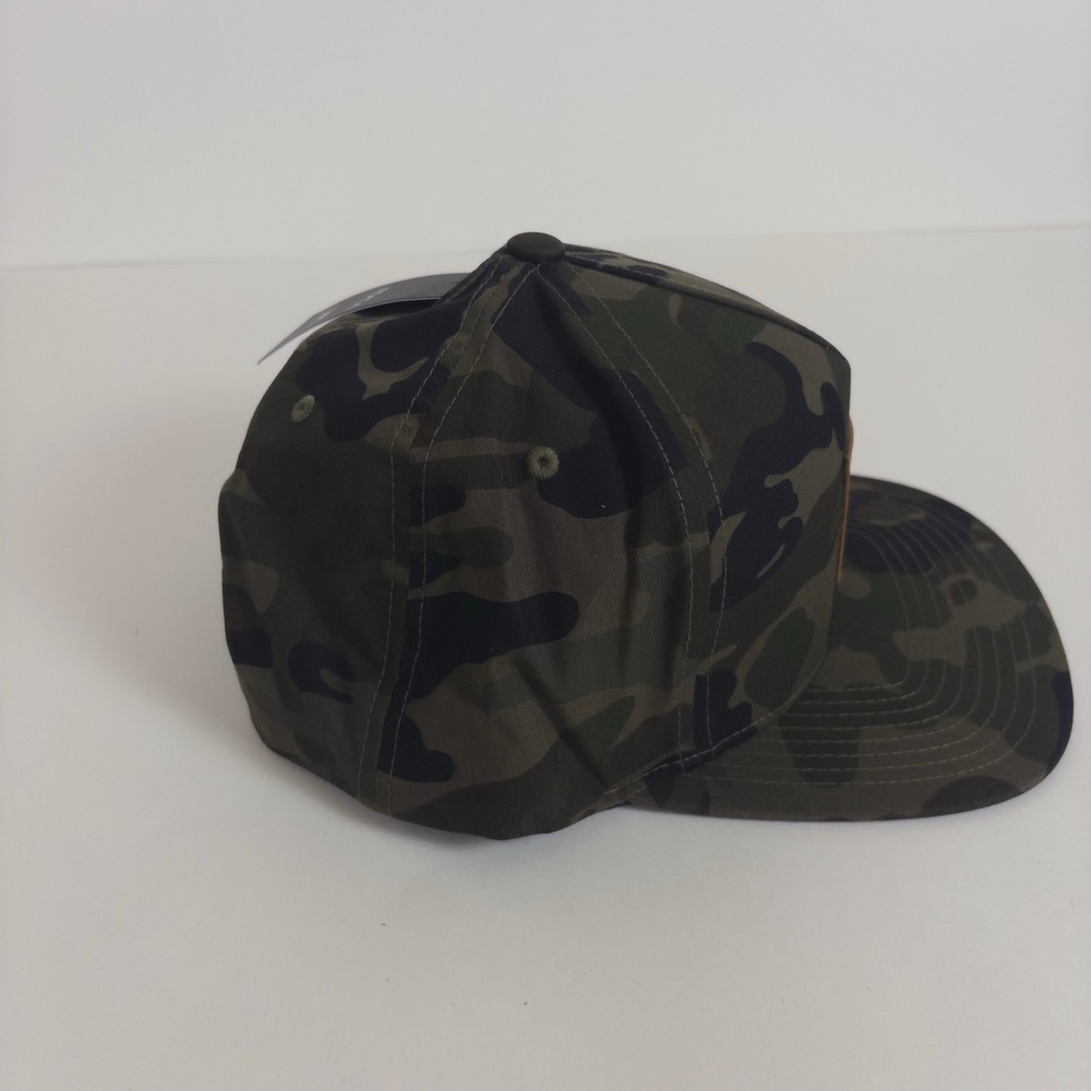 RVCA Snapback Mens Camo Leather Patch Hat AVYHA00463 VA All The Way Camouflage - Picture 3 of 7